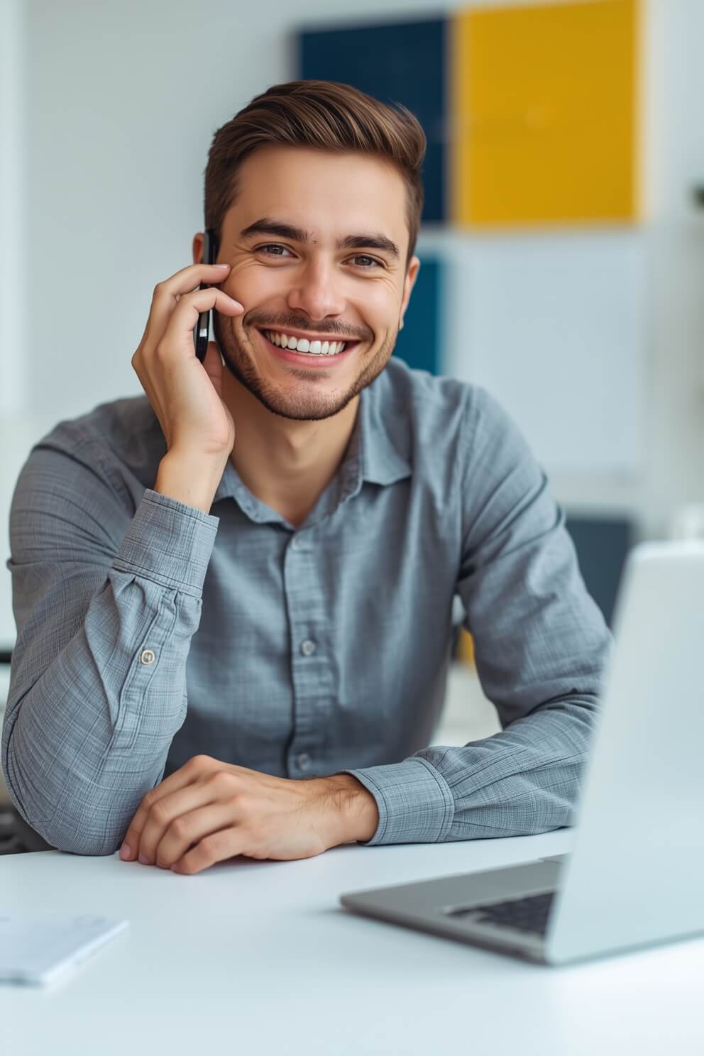 HVAC technicians discussing